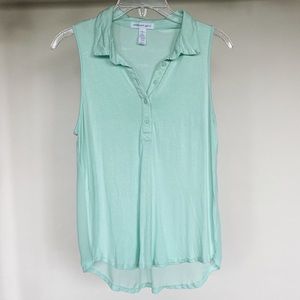 Ambience Apparel Button Up Muscle Tank
